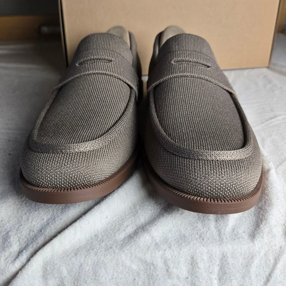 Rothys The Penny Loafer Mens 11.5 Portobello Washable Knit Shoes